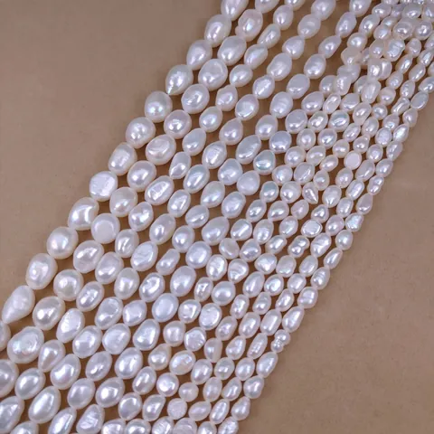 Natural Baroque Irregular Freshwater Pearl Beads Vertical Hole Small Stone Shape For DIY Jewelry Making Accessories