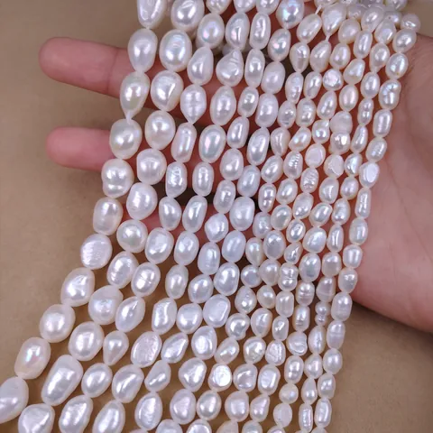Natural Baroque Irregular Freshwater Pearl Beads Vertical Hole Small Stone Shape For DIY Jewelry Making Accessories