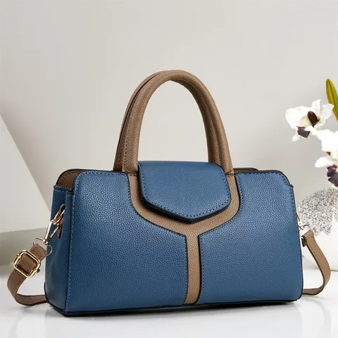 Sac à Main de Grande Capacité pour Femmes Mode Patchwork Décontracté Sac Oreiller Quotidien Trajet Épaule Bandoulière Cuir PU