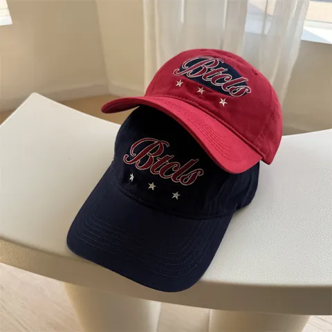 Casquette de Baseball Style Coréen avec Lettres Brodées pour Hommes Femmes Protection Solaire Été Haut Souple Ajustable Chapeau de Sport
