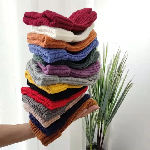 Winter Warm Knit Beanie Hat For Women Men Acrylic Ribbed Beanie Korean Style Solid Color Soft Casual Daily Outdoor Cap