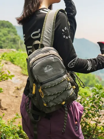 Lightweight Outdoor Nylon Backpack For Men Women Hiking Cycling Travel Commuting Waterproof Casual Sport Daypack With Mountain Graphic