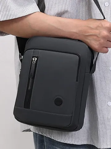 Men's Casual Nylon Messenger Bag Fashion Versatile Large Capacity Crossbody Shoulder Bag Small Square Handbag For Travel Daily