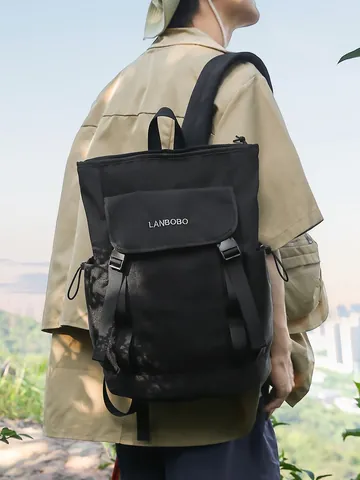 Japanese Style Color Block Backpack Waterproof Oxford Cloth School Bag Outdoor Cycling Daypack Travel Backpack For Teenagers