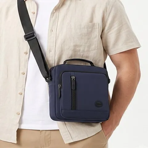 Men's Casual Nylon Messenger Bag Fashion Versatile Large Capacity Crossbody Shoulder Bag Small Square Handbag For Travel Daily