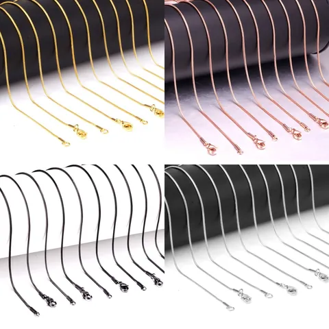 Minimalistische Roestvrijstalen Slangenbot Ketting Halsketting Voor Heren Dames Individuele Trend Mode Ronde Slangenketting Sieraden Cadeau