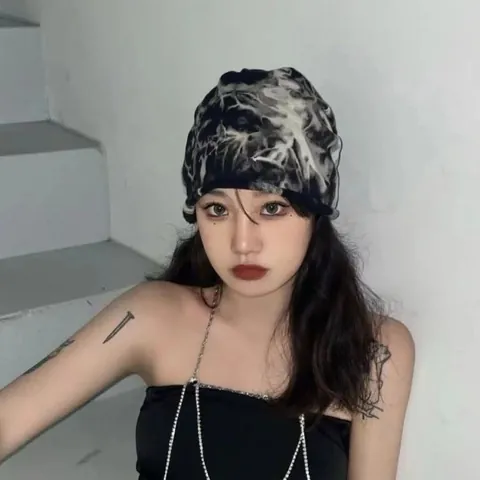 Fashion Tie-Dye Slouchy Beanie For Men Women Acrylic Hip Pullover Beanie Outdoor Casual Trend Soft Knit Turban Beanie Hat