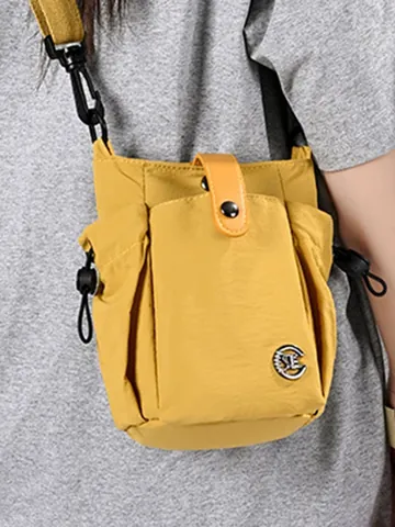 Mini Sacoche Téléphone Bandoulière pour Femme en Nylon Léger Sac à Épaule Décontracté Multi Poches Messenger Bag Voyage