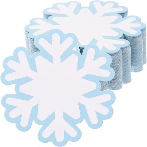 Winter Snowflake Bulletin Board Cutouts Paper Classroom Wall Decor Blank Name Tags For Christmas Party School Home Decoration