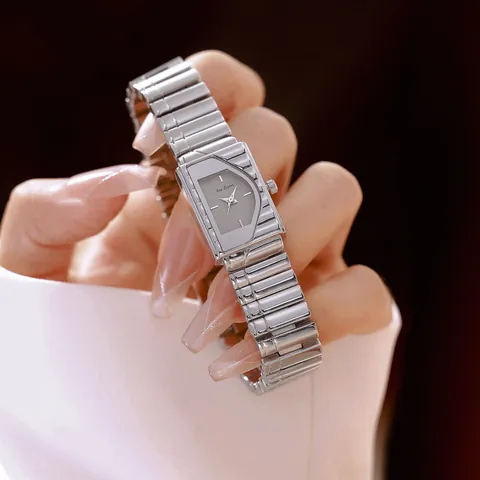 Reloj de Cuarzo de Lujo Bee Sister para Mujer Esfera Rectangular Irregular Retro Correa de Metal Teclas de Piano Impermeable Moda Mujer