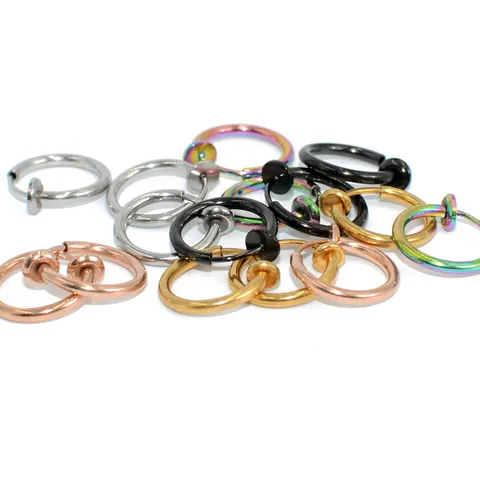 Edelstahl Feder Clip Auf Creolen Nicht Durchstochen Nase Lippenring Septum Faux Piercing Schmuck Für Unisex Minimalistisch Ohrclip