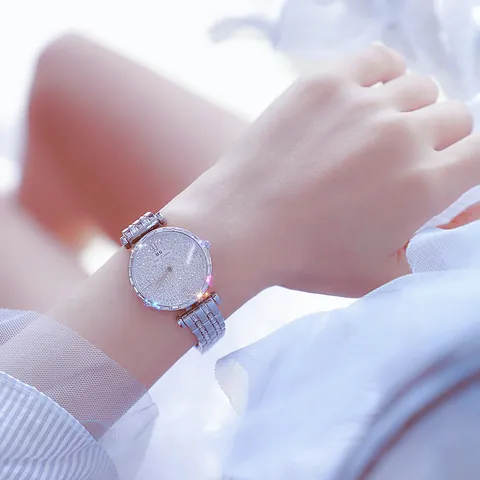 BS Bee Sister FA1655 Luxus Damen Mode Quarzuhr Legierung Voll Besetzt Strass Sternenhimmel Zifferblatt Wasserdicht Armbanduhr Schmuck Geschenk
