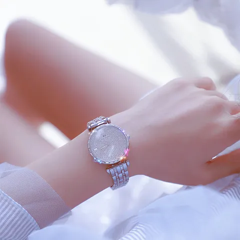 BS Bee Sister FA1655 Luxus Damen Mode Quarzuhr Legierung Voll Besetzt Strass Sternenhimmel Zifferblatt Wasserdicht Armbanduhr Schmuck Geschenk