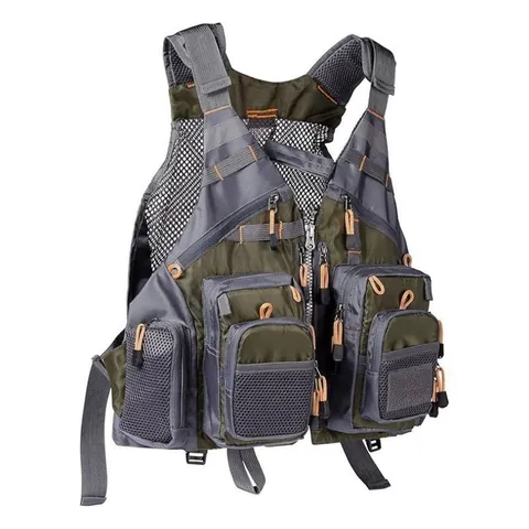 Multi-functional Breathable Fishing Vest For Men Women Adjustable Mesh Pockets Fly Fishing Waistcoat Outdoor Adventure Vest