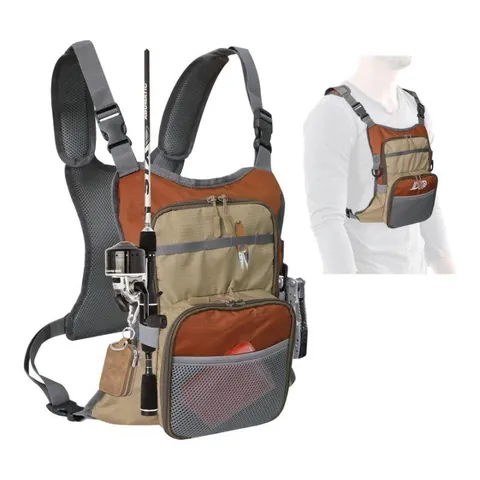 Multi-Functional Fishing Chest Bag Wear-Resistant Outdoor Large Capacity Fishing Gear Vest Storage Bag Lightweight Fly Fishing Pack
