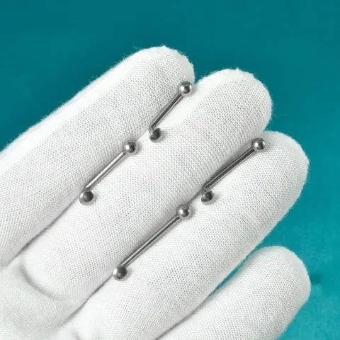 G23 Titanium Internally Threaded Dermal Anchor Piercing Jewelry L-Shape Curved Barbell Belly Button Ring Body Jewelry For Women Men