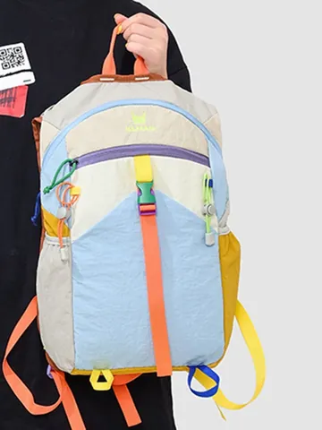 Large Capacity Patchwork Travel Backpack Nylon Waterproof Hiking Bag For Men Women Outdoor Fitness Multi Functional Sports Rucksack