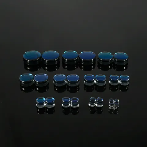 Solid AB Glass Saddle Ear Plugs Iridescent Aurora Body Piercing Ear Expanders Fashion Punk Unisex Glass Ear Gauge Jewelry