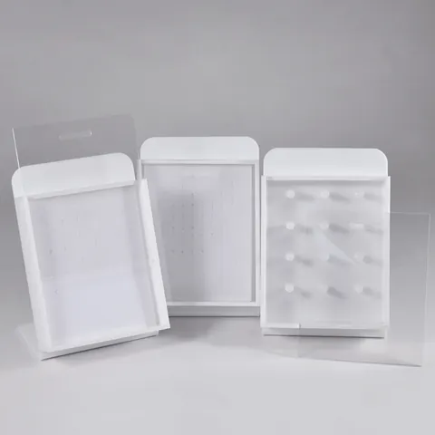 Acrylic Piercing Jewelry Display Board With Cover For Nose Ring Lip Stud Ear Stud Display Stand Showroom Photography Prop