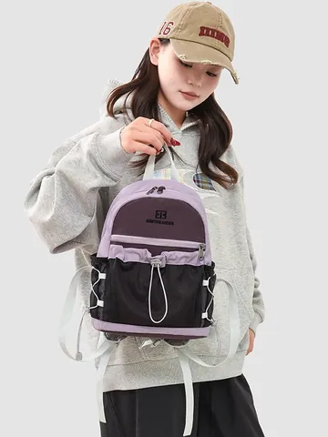 Sac à Dos de Mode Léger Grande Capacité Imperméable en Nylon Sac d'École Décontracté Sac à Dos de Randonnée pour Hommes Femmes Étudiants