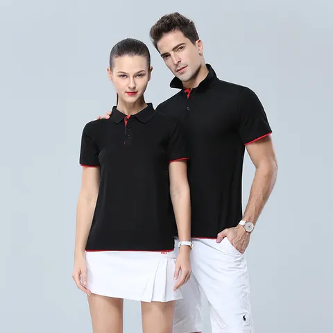 Polo da Uomo a Contrasto Manica Corta Traspirante Doppio Orlo Giuntato Uniforme da Lavoro Sportiva Casual Business Fashion Top
