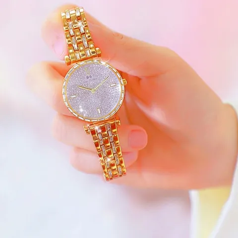 Reloj de Cuarzo de Lujo para Mujer con Esfera de Cielo Estrellado de Diamantes de Imitación Correa de Cadena de Metal Reloj de Pulsera