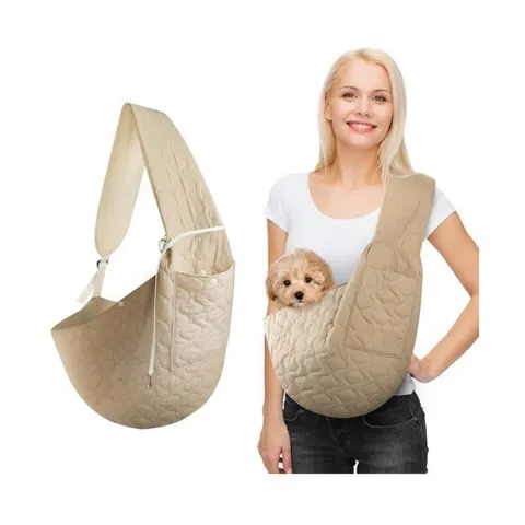 Adjustable Soft Quilted Pet Carrier Shoulder Bag For Small Dogs Cats Portable Breathable Polyester Pet Travel Slings For Travel