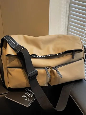 Korean Style Large Capacity Multi Pocket Crossbody Sport Bag For Men Women Travel Fitness Yoga Gym Handbag Nylon Shoulder Bag