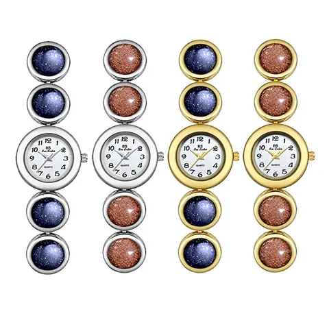Reloj de Pulsera de Moda para Mujer BS Bee Sister Cuarzo Piedra de Arena Estelar Aleación Strass Reloj de Lujo Regalo para Damas