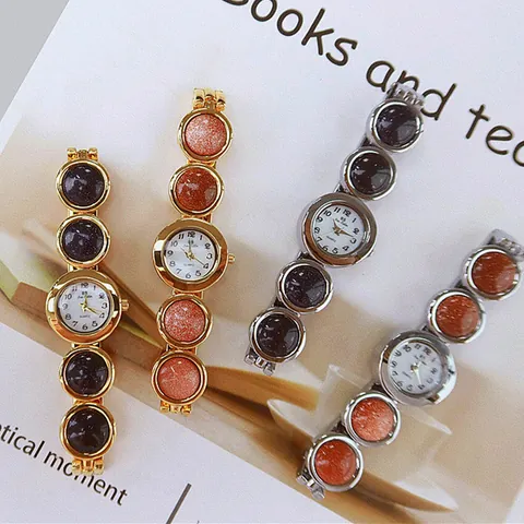 Reloj de Pulsera de Moda para Mujer BS Bee Sister Cuarzo Piedra de Arena Estelar Aleación Strass Reloj de Lujo Regalo para Damas
