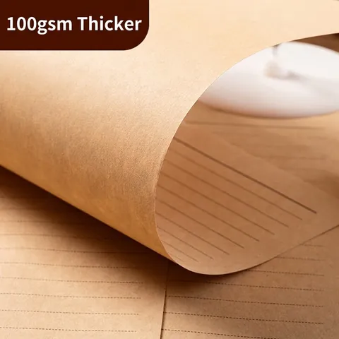 Vintage Kraft Letter Paper Retro Literary Minimalist Stationery Writing Paper For Love Letters Office School Supplies Brown