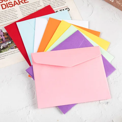 Minimalist Colorful Double-Offset Paper Envelopes Western Style Unprinted Small Fresh Envelopes For Greeting Cards Invitations Stationery