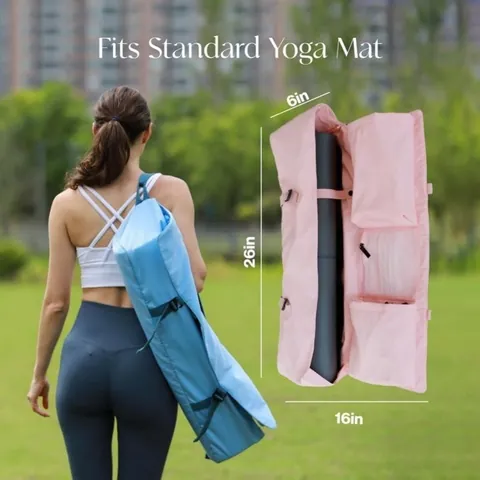 Multifunctionele Nylon Yogamat Tas Waterdicht Sport Fitness Gym Tas Grote Capaciteit Verstelbare Band Voor Dames