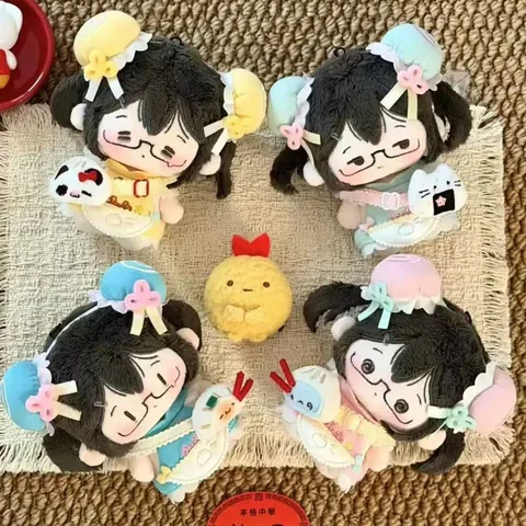Abito da Chef in Stile Cinese per Mini Bambola di Cotone Vestiti in Peluche con Fascia e Top Accessorio per Travestimento