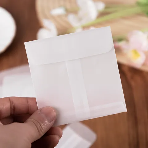 Translucent Frosted Vellum Paper Envelope Bag Small Jewelry Card Packaging Bag For DIY Nail Art Photocard Storage Gift Bag