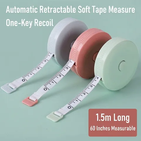 Cinta Métrica Retráctil Portátil De 1,5m Regla Suave Para Medición Corporal Costura Sastre Estilo Nórdico Colores Macaron Plástico
