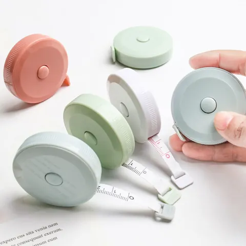 Cinta Métrica Retráctil Portátil De 1,5m Regla Suave Para Medición Corporal Costura Sastre Estilo Nórdico Colores Macaron Plástico