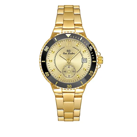 Reloj de Cuarzo para Mujer BS Bee Sister Moda Multifunción Acero Inoxidable Diamantes de Imitación Impermeable Fecha Regalo