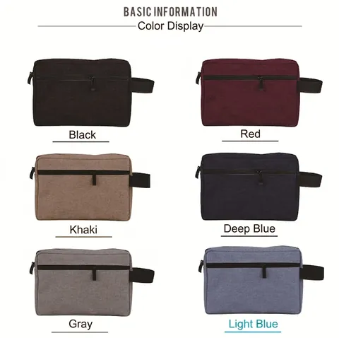 Portable Digital Electronics Organizer Bag Waterproof Cationic Fabric Toiletry Makeup Cosmetic Storage Case With Handle