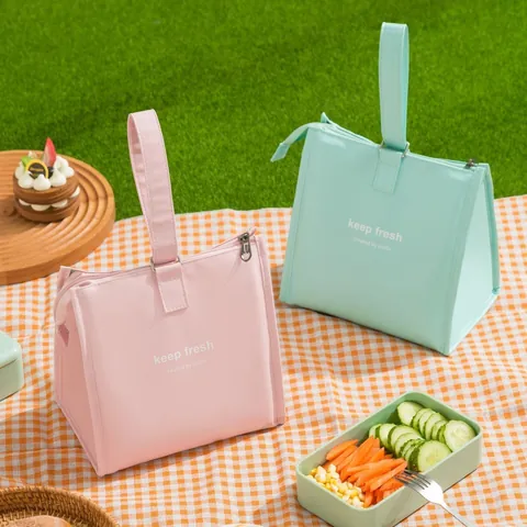 Large Capacity PU Leather Insulated Lunch Bag Portable Thickened Thermal Lunch Box Tote For Picnic Office School Women Men