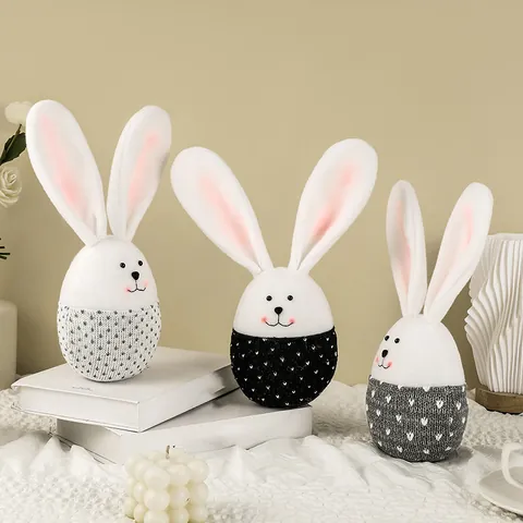 Creative Easter Bunny Egg Ornament Cute Plush Gnomes Faceless Doll Desktop Decoration For Home Party Decor Easter Gift