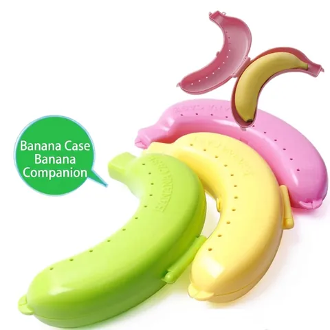 Boîte à Banane Portable Étui de Protection en Plastique pour Fruits pour Voyage Randonnée Conteneur de Rangement Forme Banane