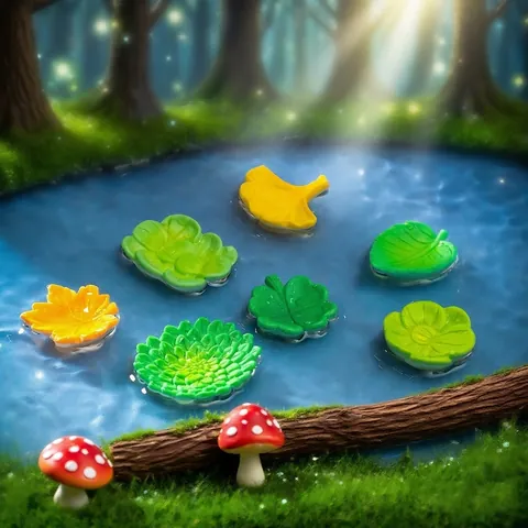 Floating Leaves Resin Miniature Ornaments For Fish Tank Garden DIY Micro Landscape Sycamore Ginkgo Maple Leaf Decor
