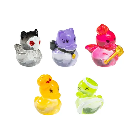 Halloween Mini Pumpkin Demon Duck Resin Ornaments DIY Micro Landscape Decorations Desktop Small Animal Ornaments Gift