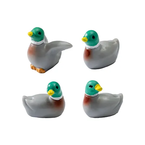 Miniature Resin Simulation Mallard Duck Figurines Micro Landscape Garden Decor DIY Fairy Garden Craft Supplies Tiny Duck Ornaments