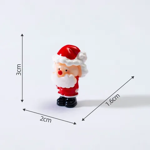 Simpatiche Figurine di Natale in Miniatura in Resina Babbo Natale E Soldato Schiaccianoci Piccoli Ornamenti Per Micro Paesaggio Fai Da Te