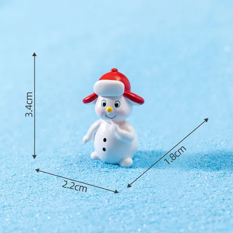 Christmas Snowman Penguin Dog Miniature Figurines Resin Cartoon Micro Landscape DIY Fairy Garden Ornaments For Home Decor Gift