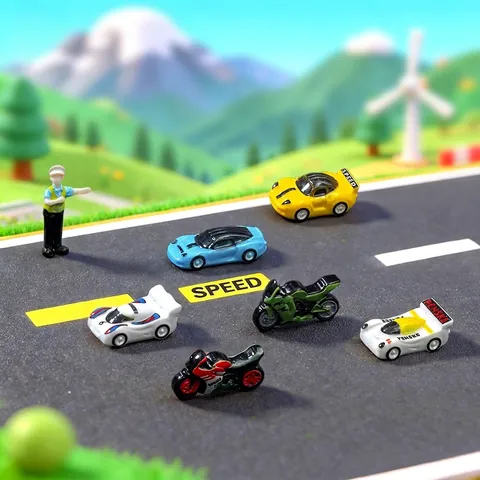 Miniature Resin Racing Car Simulation Supercar Model For Micro Landscape Dollhouse DIY Desktop Car Interior Ornament