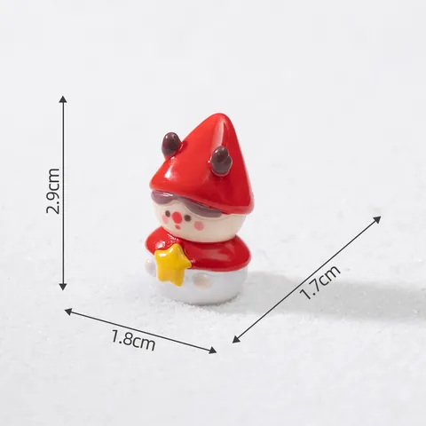 Miniatura Natalizia Statuetta in Resina per Micro Paesaggi DIY Decorazione Carino Ornamento di Natale per la Casa