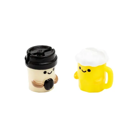 Miniature Resin Coffee Cup Beer Mug Figurines Card Holder Cartoon Micro Landscape DIY Dollhouse Desktop Decor Ornaments